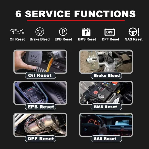 Vista 3 de Launch Millennium 90 Pro OBD2 escáner, lector de código de coche con función OBD completa DIY, comprobación del motor/ABS/SRS/herramienta de escaneo