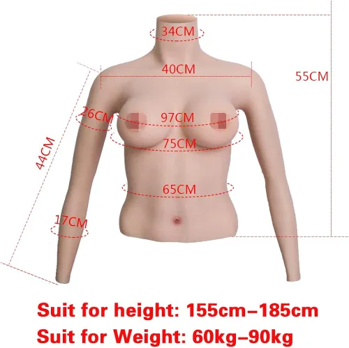 Vista 4 de U-CHARMMORE Body de silicona de 4 generación con brazos, copa en D, tetas artificiales