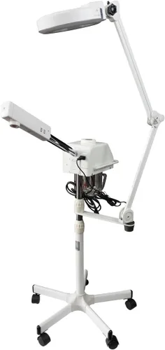 Vista 5 de Combo de vapor facial y lámpara de aumento, 2 en 1, blanco