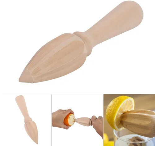 Vista 2 de FLEXMAN Wooden Lemon Squeezer Reamer, Multi Purpose Useful Manual Citrus Squeezer, Lemon Hand Juicer, Lime Squeezer for Lemons, Limes, Oranges