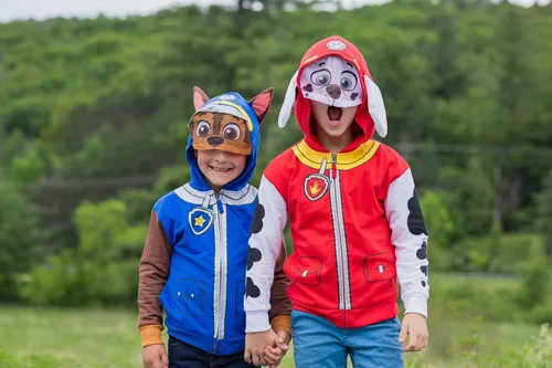 Vista 4 de Paw Patrol Rubble Chase Skye Fleece Zip Up Pullover Hoodie Toddler to Little Kid