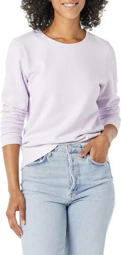 Vista 25 de Amazon Essentials Sudadera de forro polar con cuello redondo y manga larga para mujer Rayas horizontales blanco marino