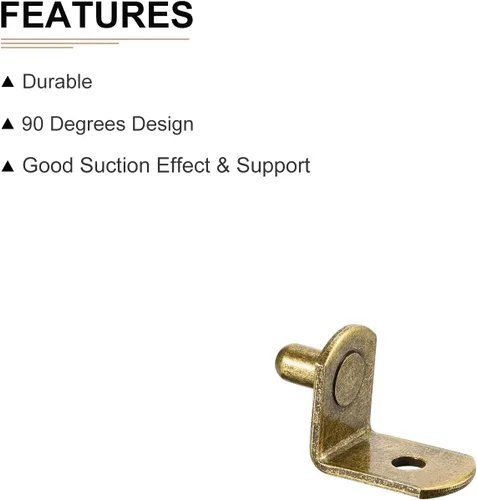 Vista 3 de DTGN Pinza de soporte para estante en L de 0.2 x 0.31 pulgadas (DXL) - Paquete de 50 unidades - Bueno para estante de muebles - Soporte de estante