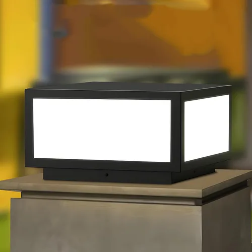 Vista 12 de Luz de poste moderna para exteriores, luz LED de cubierta de valla de alto voltaje, lámpara de columna con cable para superficie plana, patio