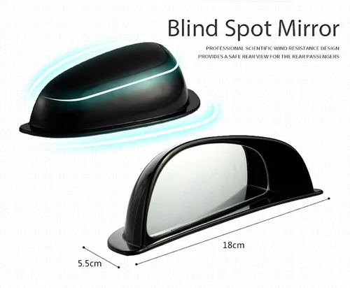 Vista 2 de 2 unids/set de espejo auxiliar para automóvil, espejo retrovisor universal de gran angular para automóvil, espejos auxiliares de punto ciego