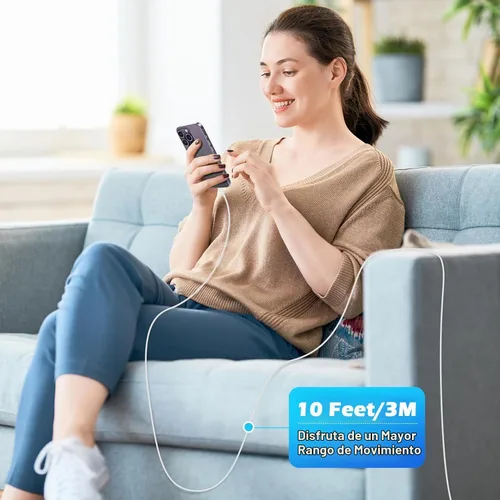 Vista 7 de Cargador rápido para iPhone, cargador de iPhone de 10 pies, bloque de carga súper rápida con cable USB C a Lightning de 10 pies tipo C, enchufe