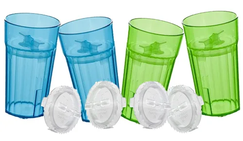 Vista 13 de Reflo Smart Cup - Paquete de vaso inteligente (azul, paquete de 1) Entrenamiento de destete Montessori para niños pequeños, diseño de vaso abierto