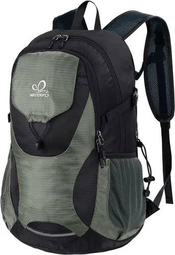 Vista 11 de WATERFLY Mochila de senderismo ligera y plegable, paquete de día 30L azul