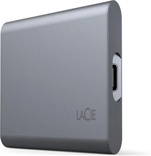 Vista 3 de LaCie Mobile Drive Secure - Unidad de estado sólido externa de 500 GB SSD portátil, color gris espacial, USB-C 3.2, para PC y Mac