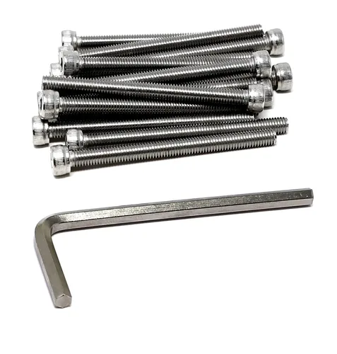 Vista 209 de iexcell Kit de tornillos de cabeza hexagonal de acero inoxidable 304, 100 unidades M2 x 0.157 in, paso de rosca de 0.016 in