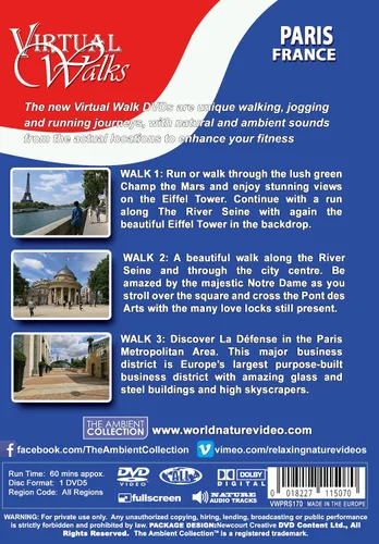 Vista 2 de Virtual Walks - Paris, France - For Indoor Walking, Treadmill and Cycling Workouts