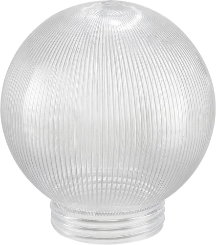 Vista 13 de Aspen Creative 28001-60-41, Globo de lámpara de poste de 6" de acrílico transparente de repuesto con cuello de 3-3/4