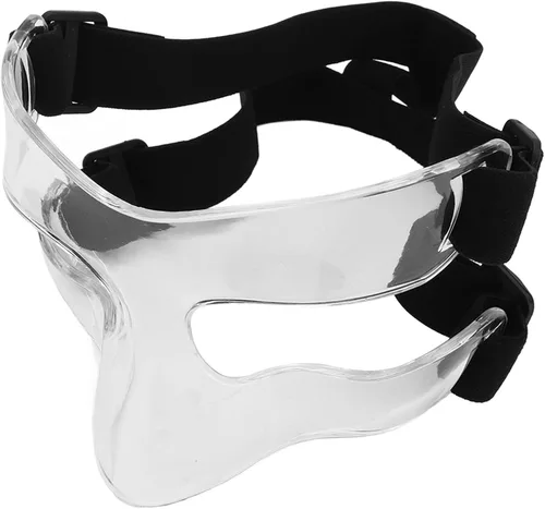 Vista 6 de Protector de nariz protector facial deportivo, protector facial de béisbol, fútbol, protección de nariz, material de policarbonato resistente