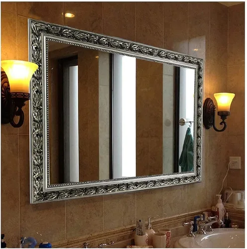 Vista 9 de Espejo de pared de baño, espejos de baño para pared, rectangular, moderno, espejo de pared para baño, colgante vertical u horizontal, para sala