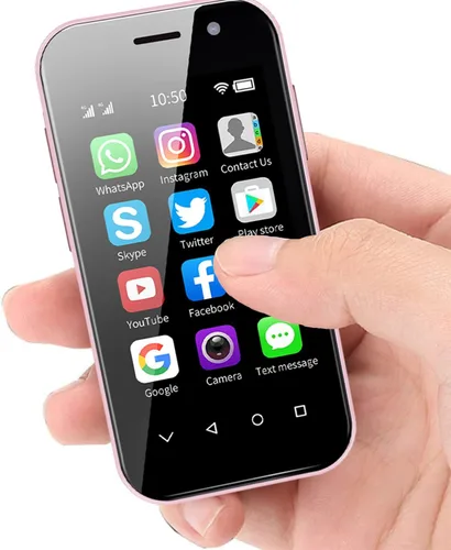 Vista 7 de Longben Mini Smartphone Desbloqueado Teléfono Celular 3.0 Pulgadas Android 4G Pequeño Móvil Quad Core Pequeño Teléfono Dual SIM (Negro, 32, GB)