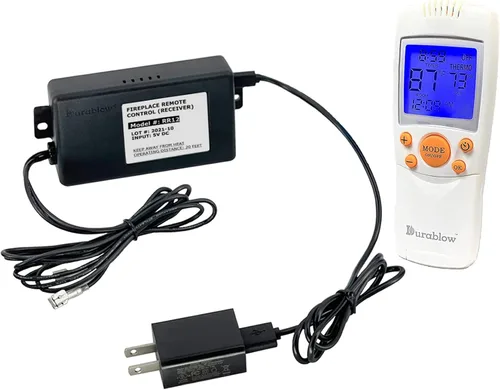 Vista 21 de Durablow TR2001 - Kit de control remoto de encendido y apagado para chimenea de gas con válvula Millivolt o módulo de encendido electrónico, caja