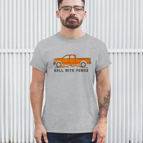 Vista 48 de Tee Hunt Camisetas gráficas y camisetas sin mangas para hombre Roll with Power Pickup Truck