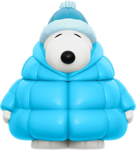 Vista 3 de Super7 ¡Diversión! ¡Diversión! Figura de vinilo de Snoopy de Peanuts (Abrigo inflado) – Figura de acción de Peanuts de 5 pulgadas – Coleccionables