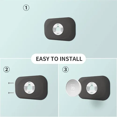 Vista 6 de Petrichor Nest Placa de Pared para Termostato - Compatible con Google Nest 2020 - Kit de Molduras, Accesorio de Cubierta para Instalación Fácil