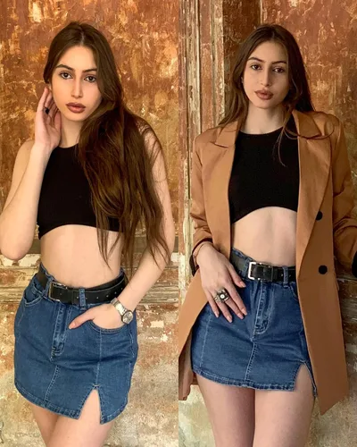 Vista 5 de luvamia Faldas pantalón pantalón corto de mezclilla para mujer, con abertura lateral y pantalones cortos de mezclilla de cintura alta, elásticos