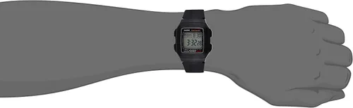 Vista 4 de Casio Reloj deportivo digital de resina negra F201WA-1A para hombre, Negro -, F-201WA-1AV