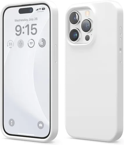 Vista 37 de elago Compatible con Funda para iPhone 15 Pro, funda de silicona líquida, funda protectora de cuerpo completo, a prueba de golpes, funda delgada