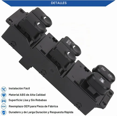 Vista 5 de Obaee - Interruptor de ventana eléctrica para Hyundai Accent 93570AP1R101 2011-2017