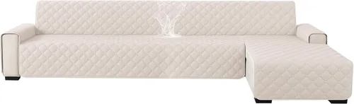 Vista 11 de XINEAGE Fundas 100% impermeables para sofá modular en forma de L, reversible, lavable, con botones de chaise plum flower, protector de muebles