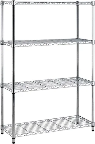 Vista 8 de BestOffice Estante de alambre de 4 niveles 12" x 18" x 44" Negro