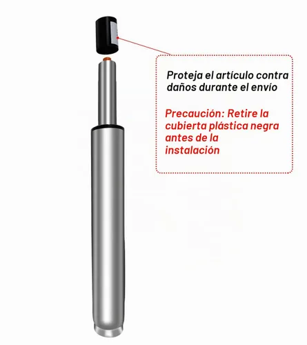 Vista 4 de Tubo de cilindro de elevación de gas ajustable de 14" a 22" de largo para piezas de repuesto de taburete de silla de oficina, cilindro neumático
