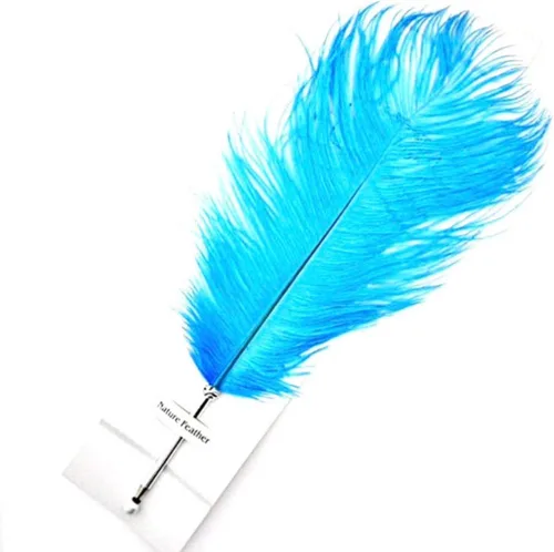 Vista 7 de Bolígrafo de pluma de avestruz grande, bolígrafo de escritura para recepción de boda, bolígrafo de regalo para niños