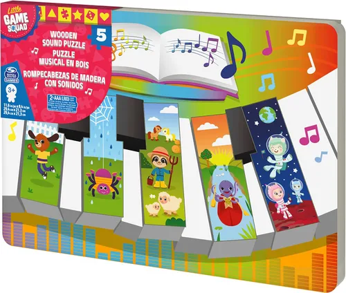 Vista 3 de Spin Master - Rompecabezas de madera con notas de piano, para familias y niños a partir de 3 años
