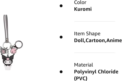 Vista 8 de Lindos accesorios Kawaii llavero de anime adorable llavero para bolso de coche