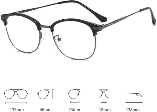 Vista 6 de HUIHUIKK Gafas miopía miopía gafas de distancia para hombres y mujeres, no son lentes de lectura