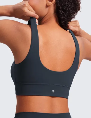 Vista 51 de CRZ YOGA Butterluxe - Brasier deportivo con espalda en U para mujer, cuello redondo, acolchado, de bajo impacto, para yoga, entrenamiento