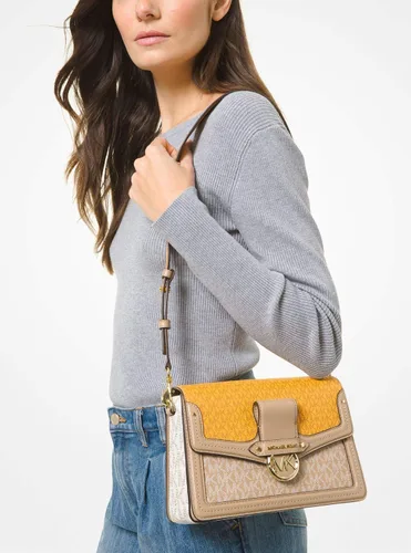 Vista 2 de Michael Kors Daniela - Bolso bandolera grande de cuero Saffiano, Sunshine Multi
