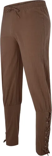 Vista 4 de Men's Ankle Banded Cuff Pants Casual Cotton Linen Solid Pants Medieval Viking Navigator Trousers