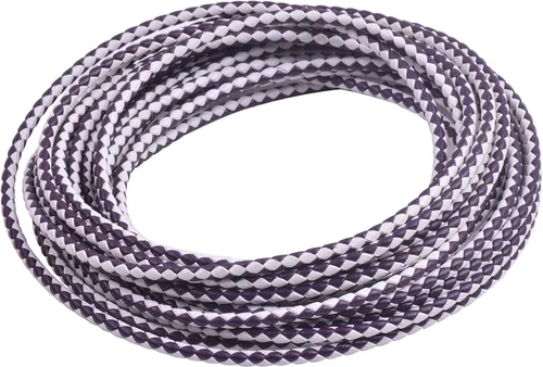 Vista 6 de 2 yardas 8.0mm Cordón redondo de cuero trenzado auténtico marrón antiguo para corbata de bolo