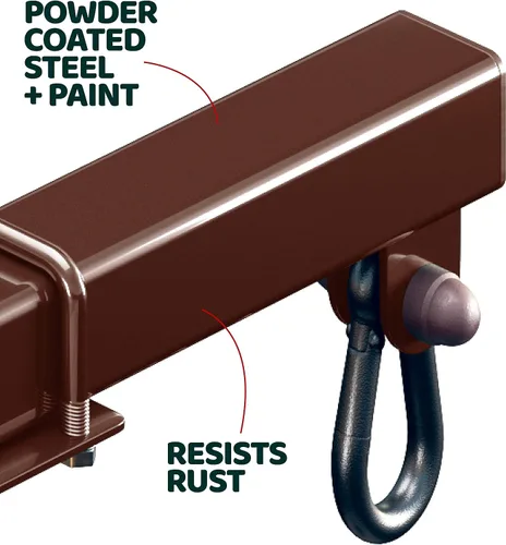 Vista 6 de Swurfer Soporte de conversión Swingset, sin árbol, sin problema, convierte tu columpio en un Swurfset, soporte para planeador de caballos resistente