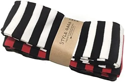 Vista 5 de Calcetines largos por encima de la rodilla, con rayas, para mujer.