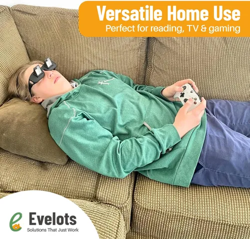 Vista 8 de Evelots Gafas de Lectura Acostado - Lectores de Cama para Mirar Hacia Abajo - Alta Definición - Anteojos Prismáticos Horizontales para Leer y Ver TV
