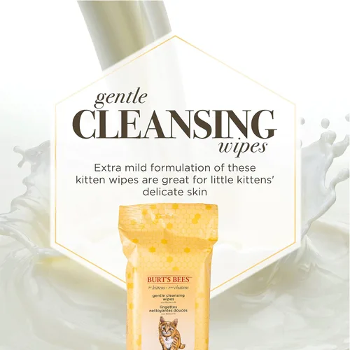Vista 9 de Burts Bees for Pets - Toallitas de aseo para gatitos con suero de leche, 50