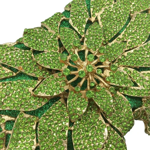 Vista 6 de Elegante bolso de mano de flores para mujer, bolso de cristal y bolsos de mano