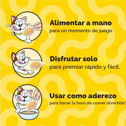 Vista 7 de Temptations Lickable Spoons - Golosinas húmedas para gatos, pollo y queso