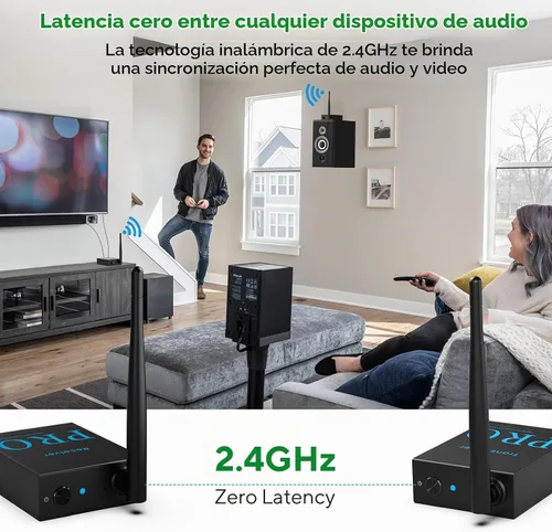 Vista 3 de 1Mii Transmisor y receptor de audio inalámbrico de 2.4 GHz