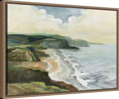 Vista 2 de Amanti Art Lienzo enmarcado para pared, 16 x 23 pulgadas, Costa irlandesa de Silvia Vassileva, lienzo enmarcado para pared, obras de arte