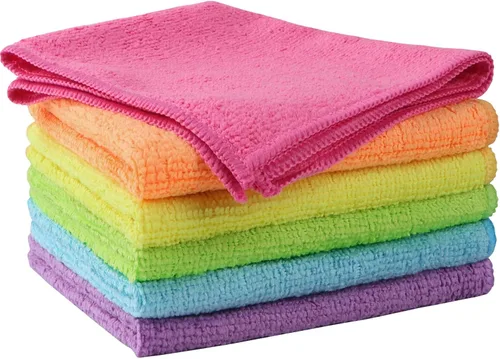 Vista 13 de Orighty Paño de Limpieza de Microfibra Negro, Paquete de 150 Unidades de Suministros de Limpieza Altamente Absorbentes, Trapos de Limpieza de Cocina