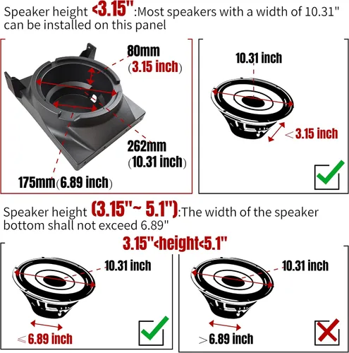 Vista 4 de SAUTVS Paneles de altavoces para Can-Am Maverick X3, kit de cajas de altavoces debajo del asiento de 10 pulgadas para Can Am Maverick X3 MAX
