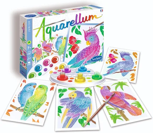 Vista 4 de Sentosphère 3900654 "Aquarellum Junior Loros Juego de Pintura