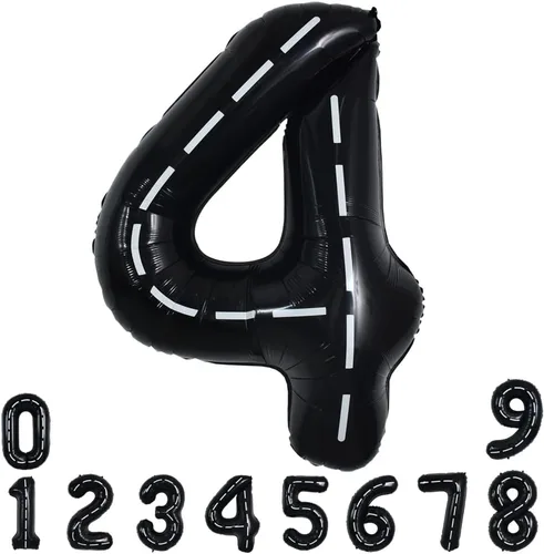 Vista 105 de Globos de números grandes, negros, de 40 pulgadas